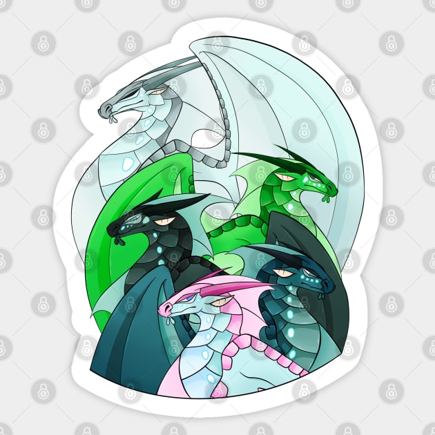 Wings of Fire - Animus Seawings Sticker by giratina13